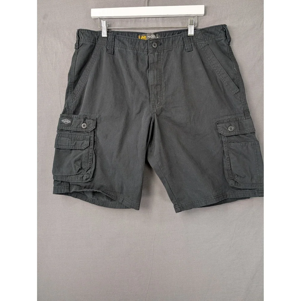 Lee Mens Cargo Shorts‎ Black Cotton Casual Size 38